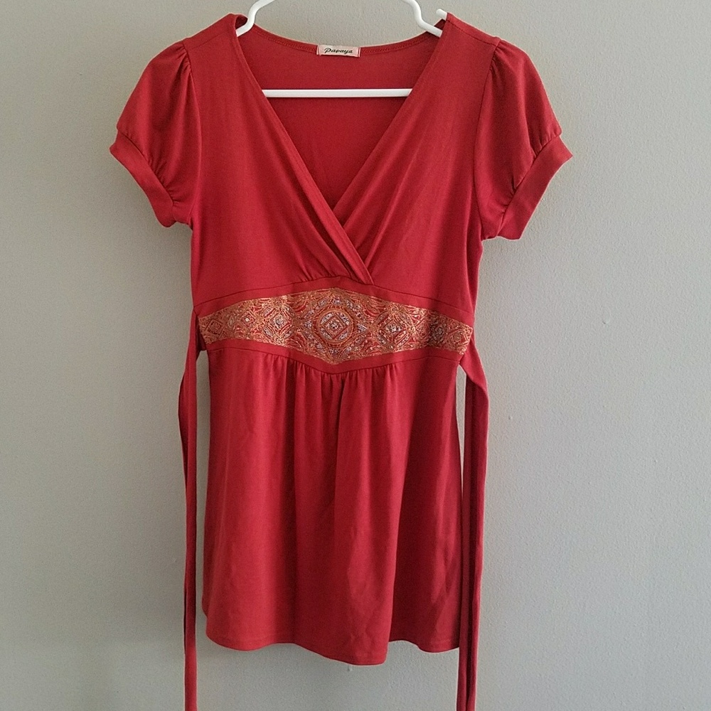 ❤️V-neck Beaded Dress🧡 - Picture 1 of 4